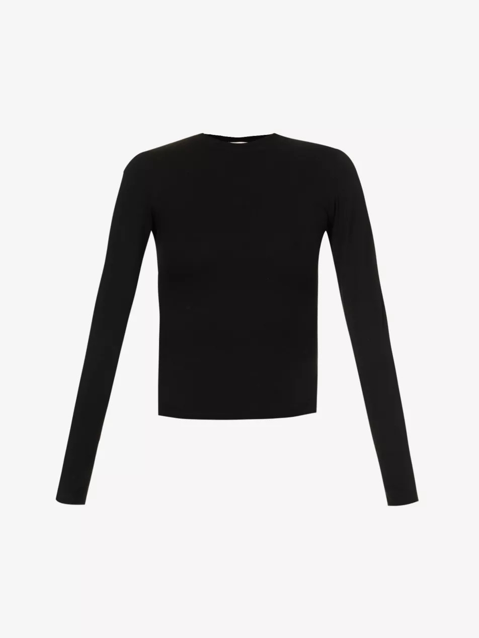 Fitted long-sleeved stretch-cotton T-shirt | Selfridges