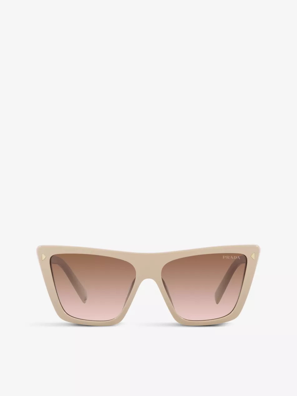 PR 21ZS branded-arm butterfly-frame acetate sunglasses | Selfridges