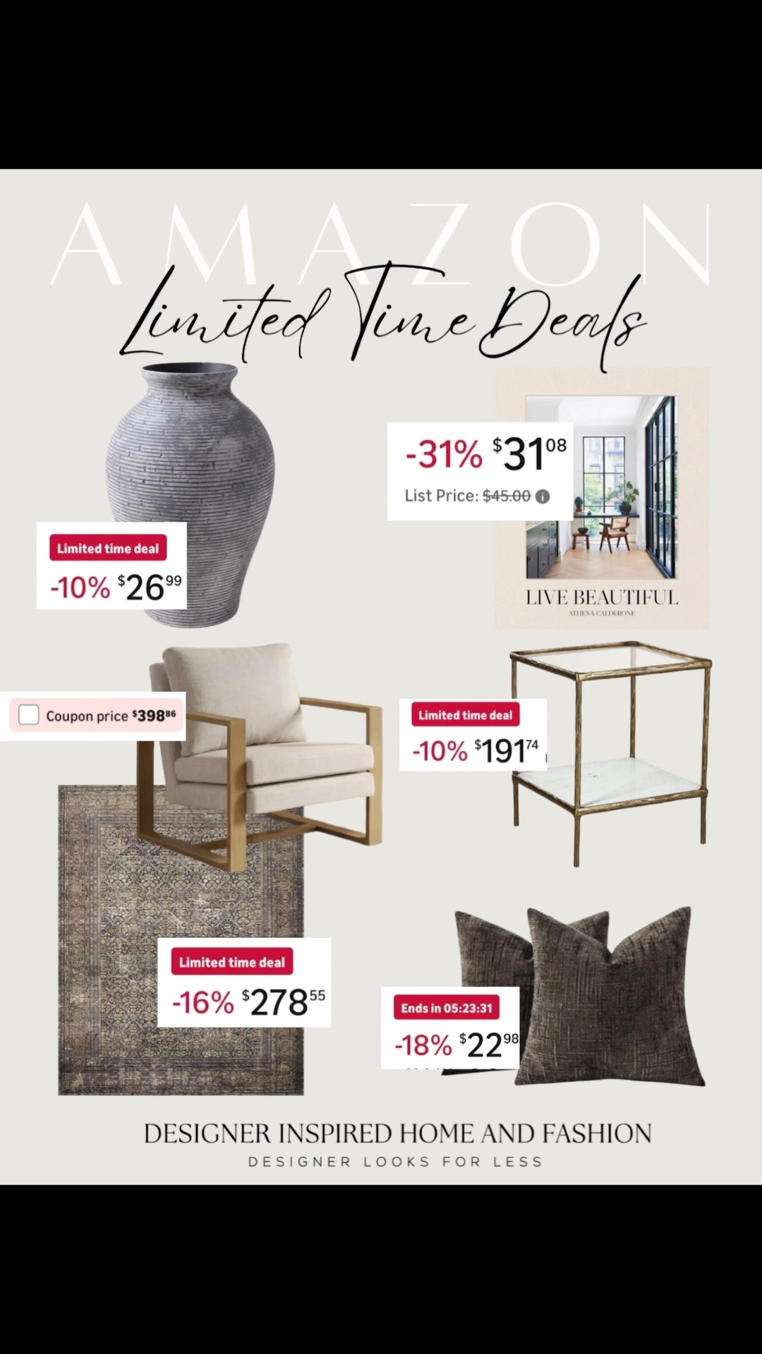 Amazon home limited time deals!

#LTKHome #LTKSaleAlert