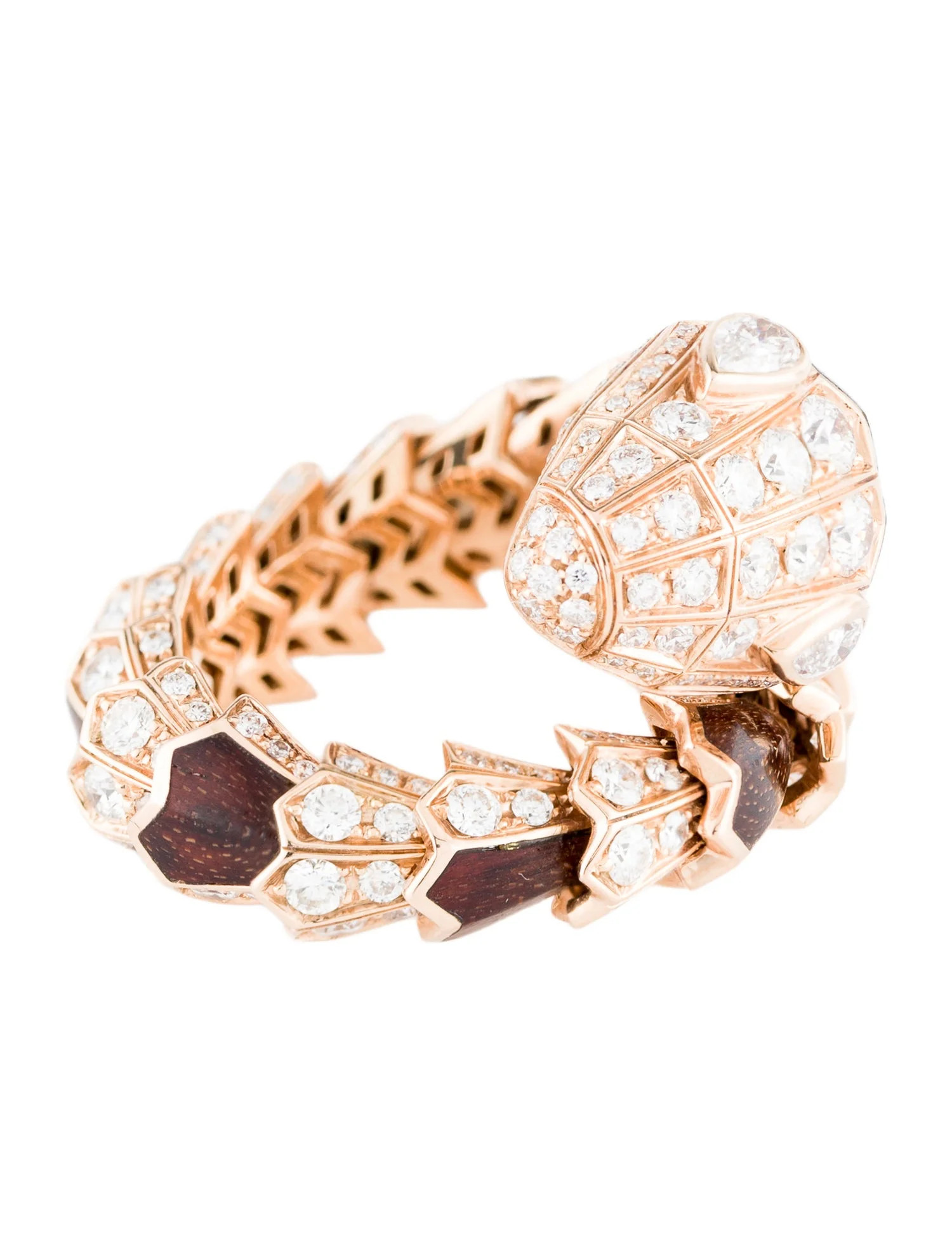 Snakewood & Diamond Serpenti Viper Ring | The RealReal