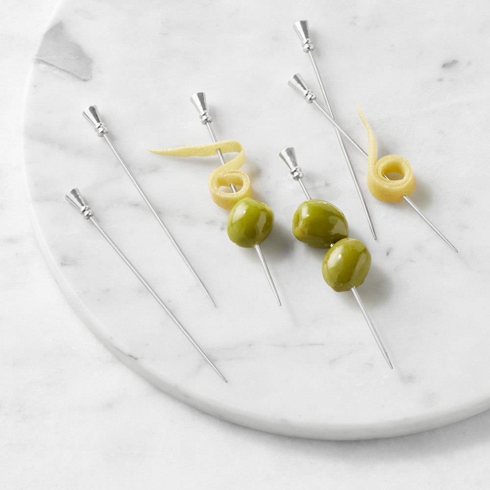 Heirloom Silver Cocktail Picks, Set of 6 | Williams-Sonoma