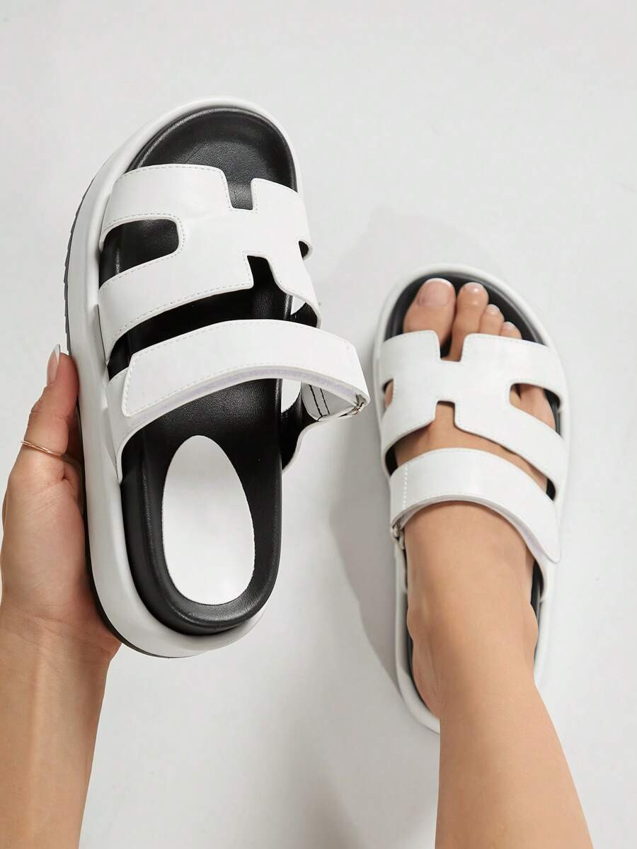 SHUZIA Women's Platform Wedge Heel Sandals | SHEIN