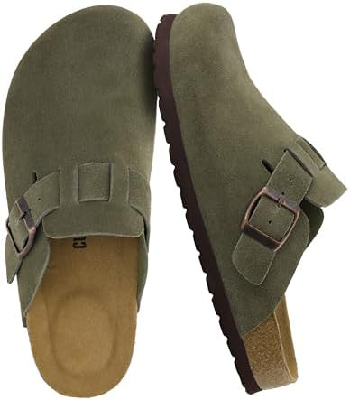 CUSHIONAIRE Hana - Genuine Leather Suede Classic Clog Womens Shoes - Slip On Mule Comfortable Sho... | Amazon (US)