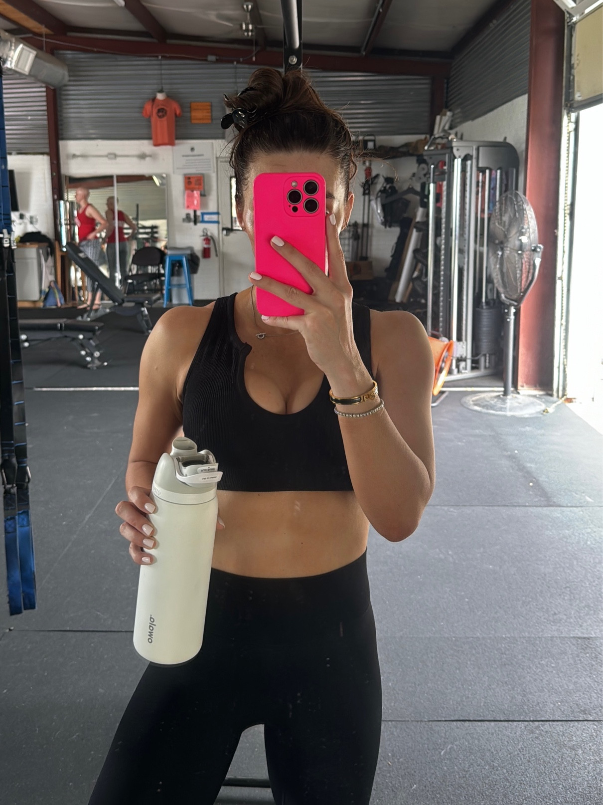 Black workout fit of the day