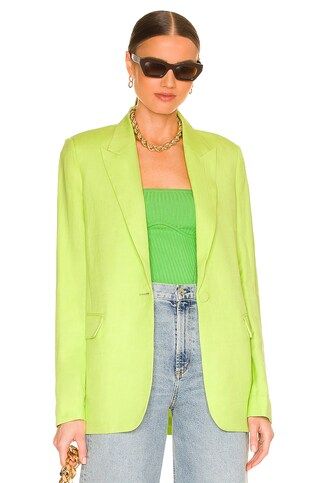 Bardot x REVOLVE Summer Linen Blazer in Lime from Revolve.com | Revolve Clothing (Global)