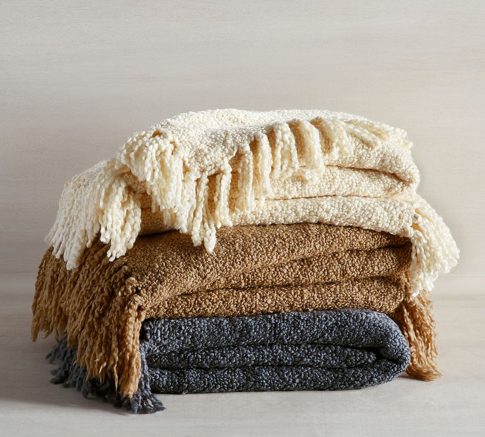 Dreamy Handwoven Fringe Throw Blanket | Pottery Barn (US)
