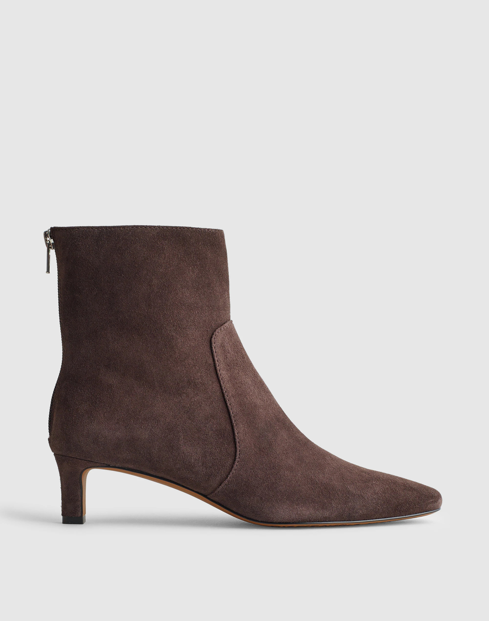 The Dimes Kitten-Heel Boot in Suede | Madewell