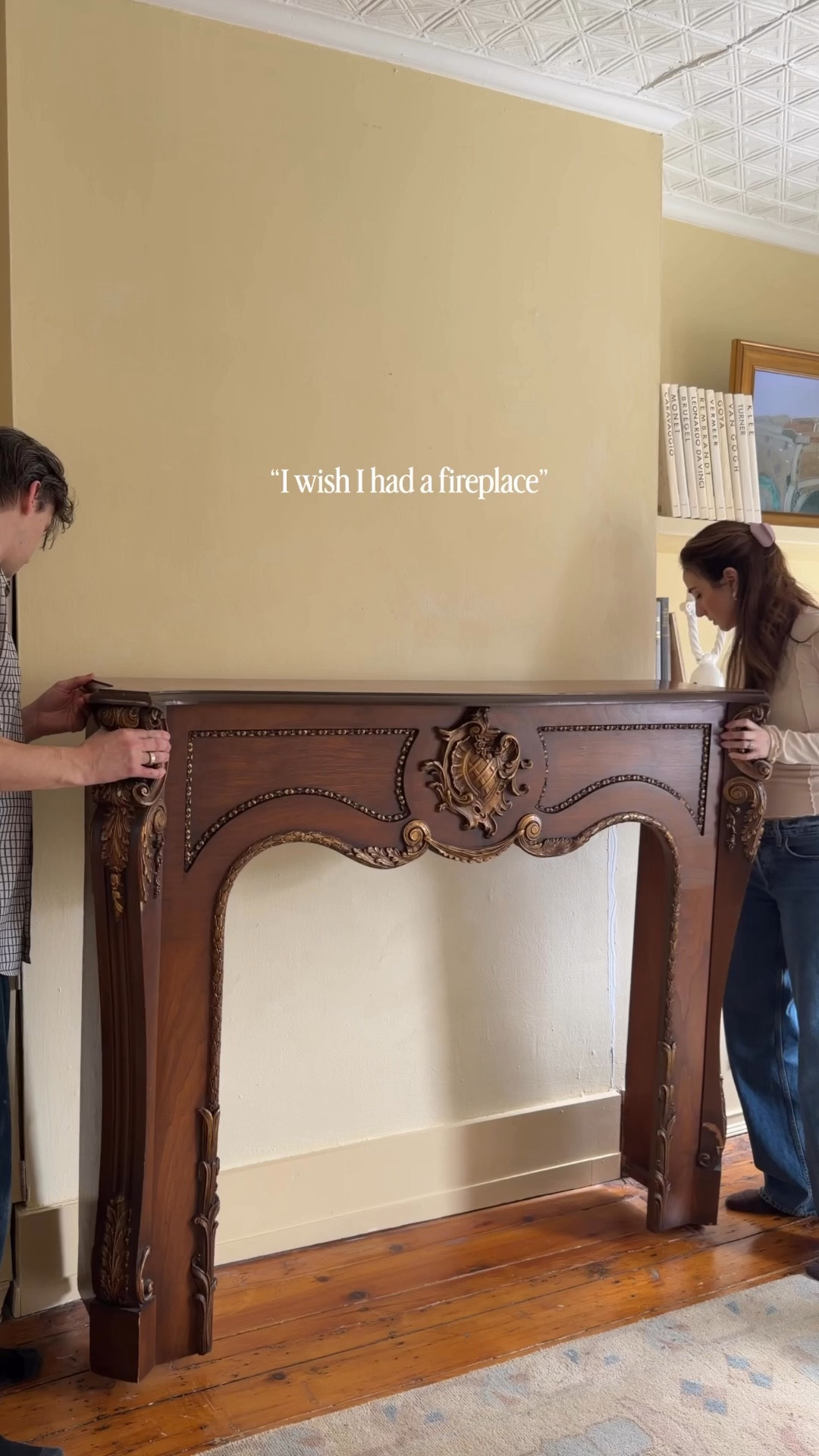 Installing a faux mantel 

#LTKHome