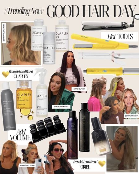 Good Hair Day! Shop seen on Bravoleb hair products with @nordstrombeauty. Whether it’s Housewives holy grail brands like Oribe and Olaplex or something new there’s something for you. Keep scrolling for a list of who is using what ! #Nordstrompartner 

Oribe Balm: Madison LeCroy/ Olaplex No 8 + 3: Nicole Martin / Olaplex No 4 Meredith Marks / Olaplex No 7 Rachel Fuda + Nicole Martin / Olaplex No 0 Meredith Marks / Living Proof Gina Kirschenheiter / Oribe Heat Protectant Madison LeCroy / Oribe Apres Beach Melissa Gorga / GHD Styling Tool : Erin Lichy / Drybar Curling Iron Heather Gay / Drybar Straightening Iron Naomie Olindo /  T3 Hot Rollers Madison LeCroy / T3 Curling Iron/Wand Karen Huger, Leva Bonaparte + Cameran Eubanks

The celebrities mentioned are in no way affiliated with or endorsing this post. We just spotted them using the products. A full list of sources is available on BigBlondeHair.com in the corresponding blog post. Photos: Bravo TV, @drnicolemartin, BigBlondeHair.com, @madison.LeCroy

#LTKbeauty