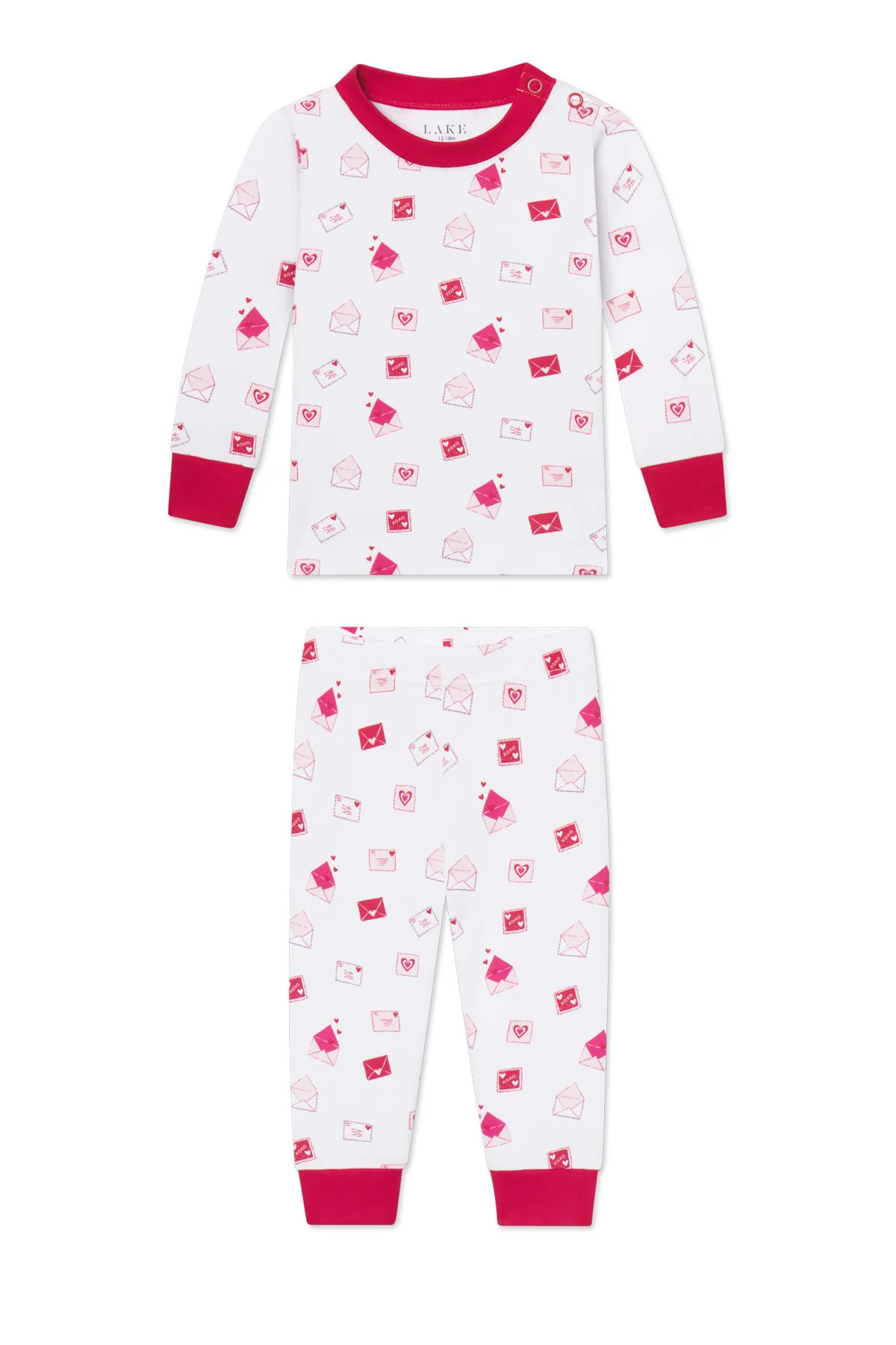 Baby Long-Long Set in Love Letters | Lake Pajamas