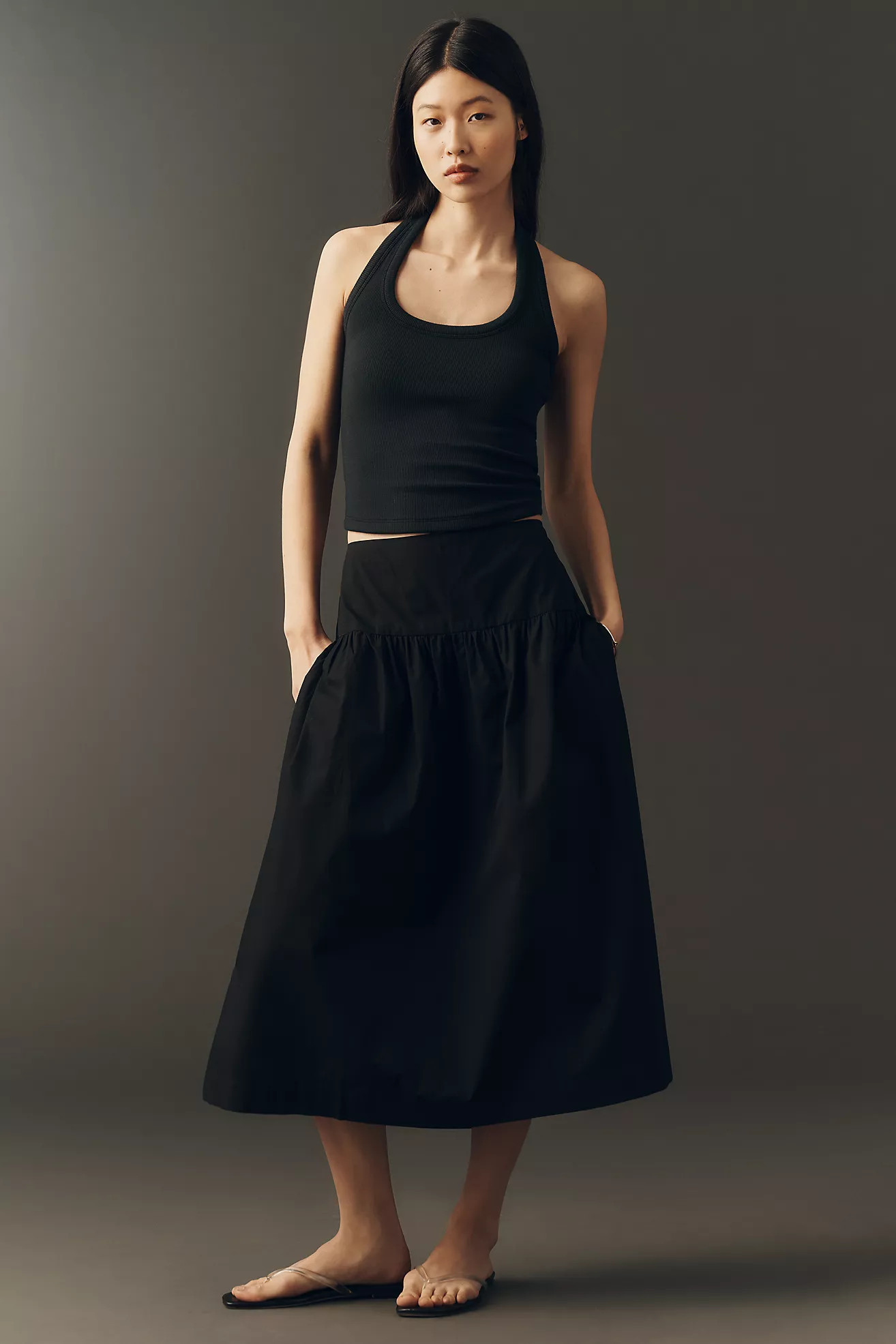 Sanctuary Matter of Time Cotton Midi Skirt | Anthropologie (US)