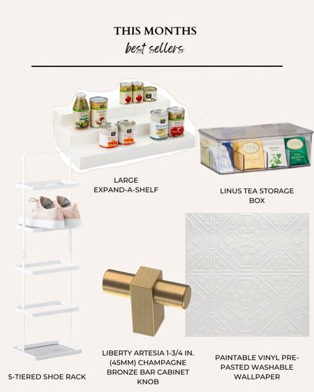 Large Expand A-Shelf Linus Tea Storage Box Yamazaki 5-Tiered Shoe Rack Brewster Paintable Vinyl Pre-Pasted Wallpaper LIBERTY ARTESIA 1-3/4 IN. (45MM) CHAMPAGNE BRONZE BAR CABINET KNOB

#LTKFind #LTKhome #LTKshoecrush