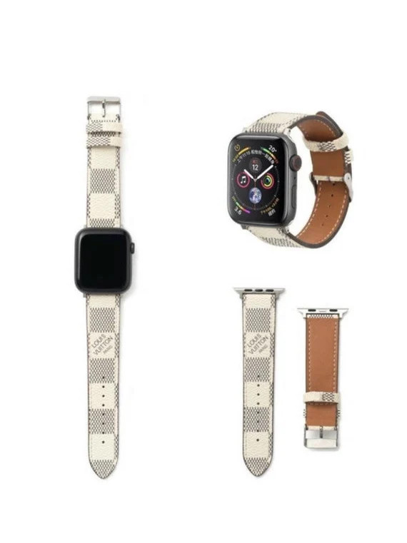 WHITE Apple Watch Band Leather for apple watch series 5 4 3 2 1 38/40mm 42/44mm | Etsy (US)