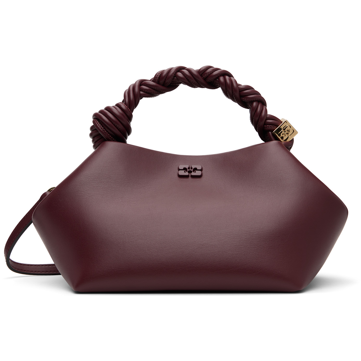 GANNI Burgundy Small Bou Bag | SSENSE