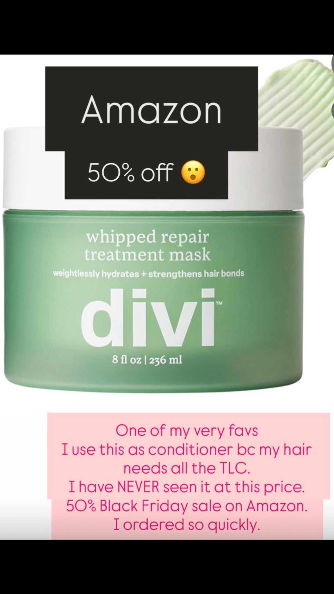 This stuff works great. I use it as a conditioner and honestly, I’ve never seen it at this price. 

#LTKCyberWeek #LTKSaleAlert #LTKGiftGuide