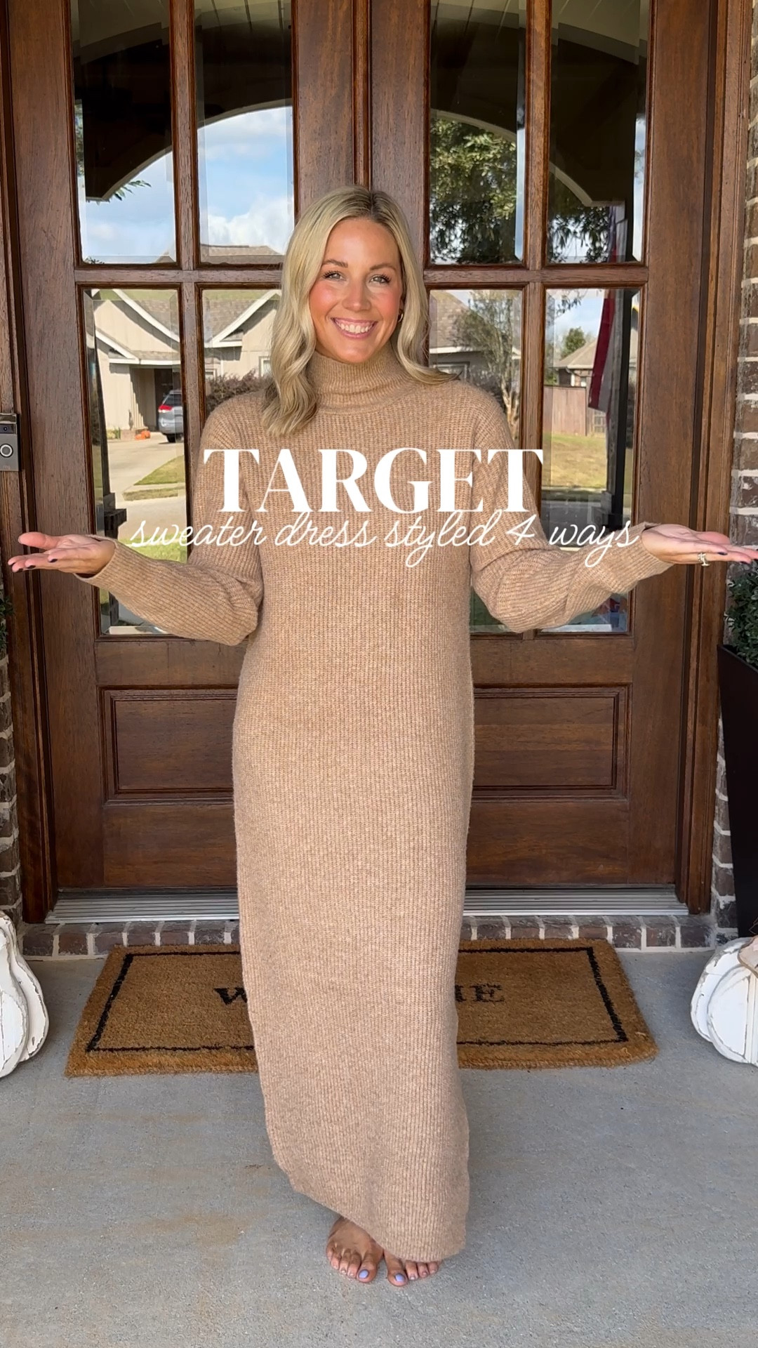 Target under $40 sweater dress styled 4 ways! Wearing the size XS as it tends to be a little big on the fit. 
Wearing a size XS in denim jacket also! 
Shoes- wearing a size 8 in both boots, size 8 in Vejas, and size 7 in clogs. 

#LTKFindsUnder50 #LTKWatchNow #LTKParties
