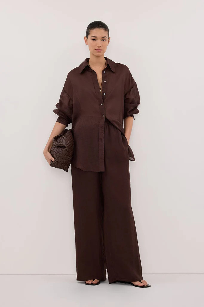 GINNY BURNT CHOC RAMIE PANT | DISSH