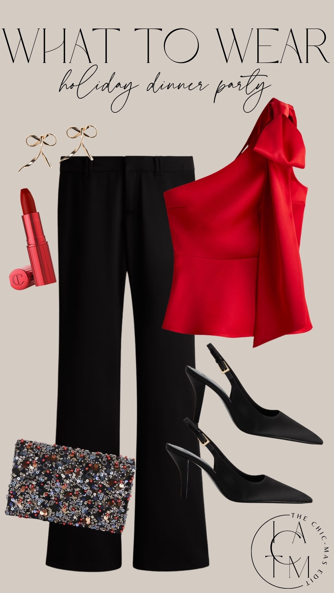 Holiday party outfit! My go to for the holiday dinner party that isn’t a dress is classic black pants + fun bold top and accessories

#LTKFindsUnder100 #LTKHoliday