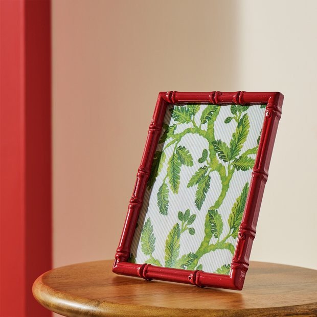 Buy Habitat Bamboo Effect Red Picture Frame - 5x7" | Picture frames | Habitat | Habitat UK