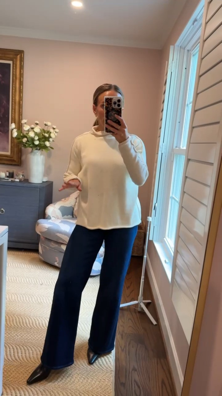 Paige Anessa Jeans, Frank & Eileen sweater, Sam Edelman booties

#LTKPetite #LTKOver40 #LTKSeasonal