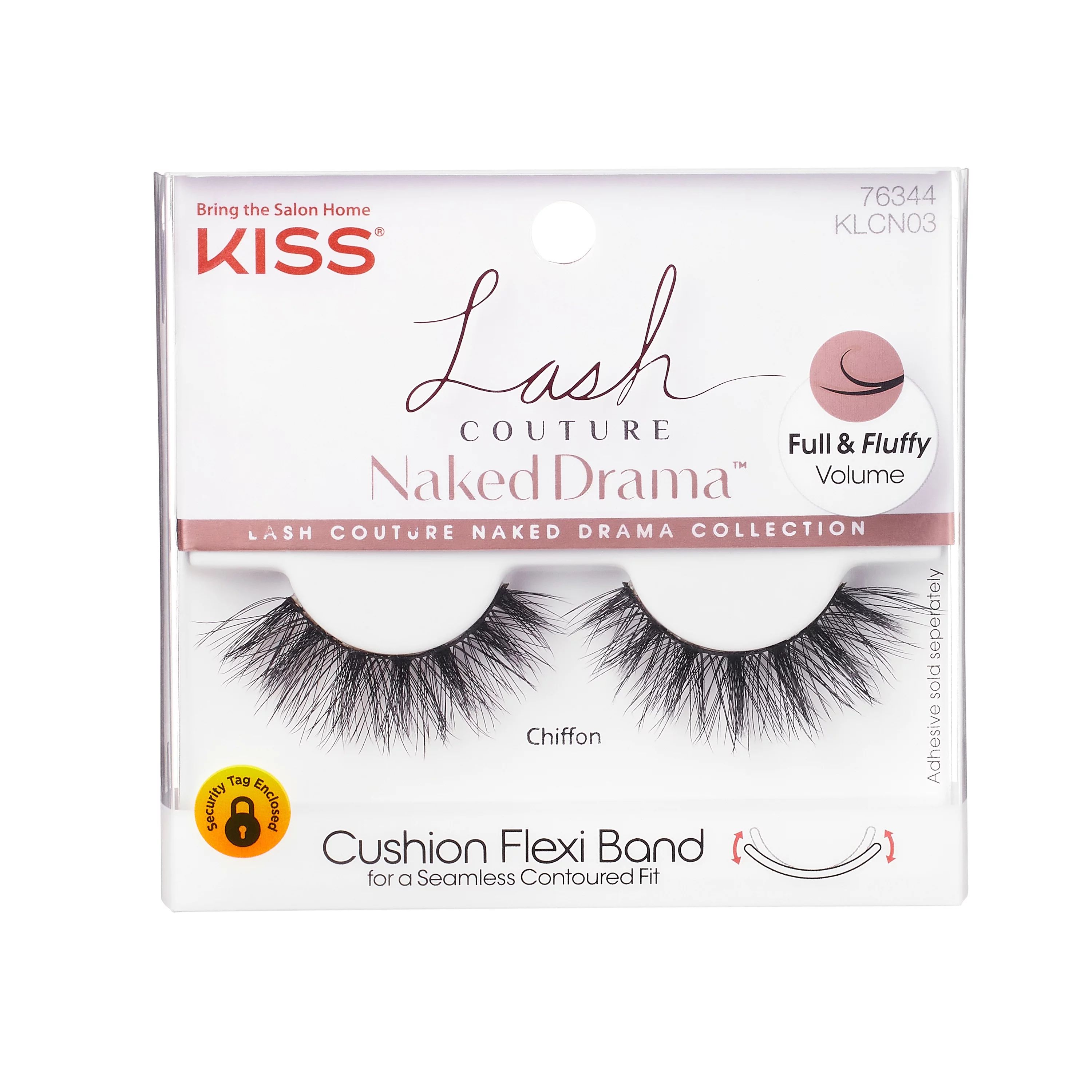 KISS Lash Couture Naked Drama Collection Cushion Flexi-Band False Eyelashes - Chiffon - 1 Pair | Walmart (US)