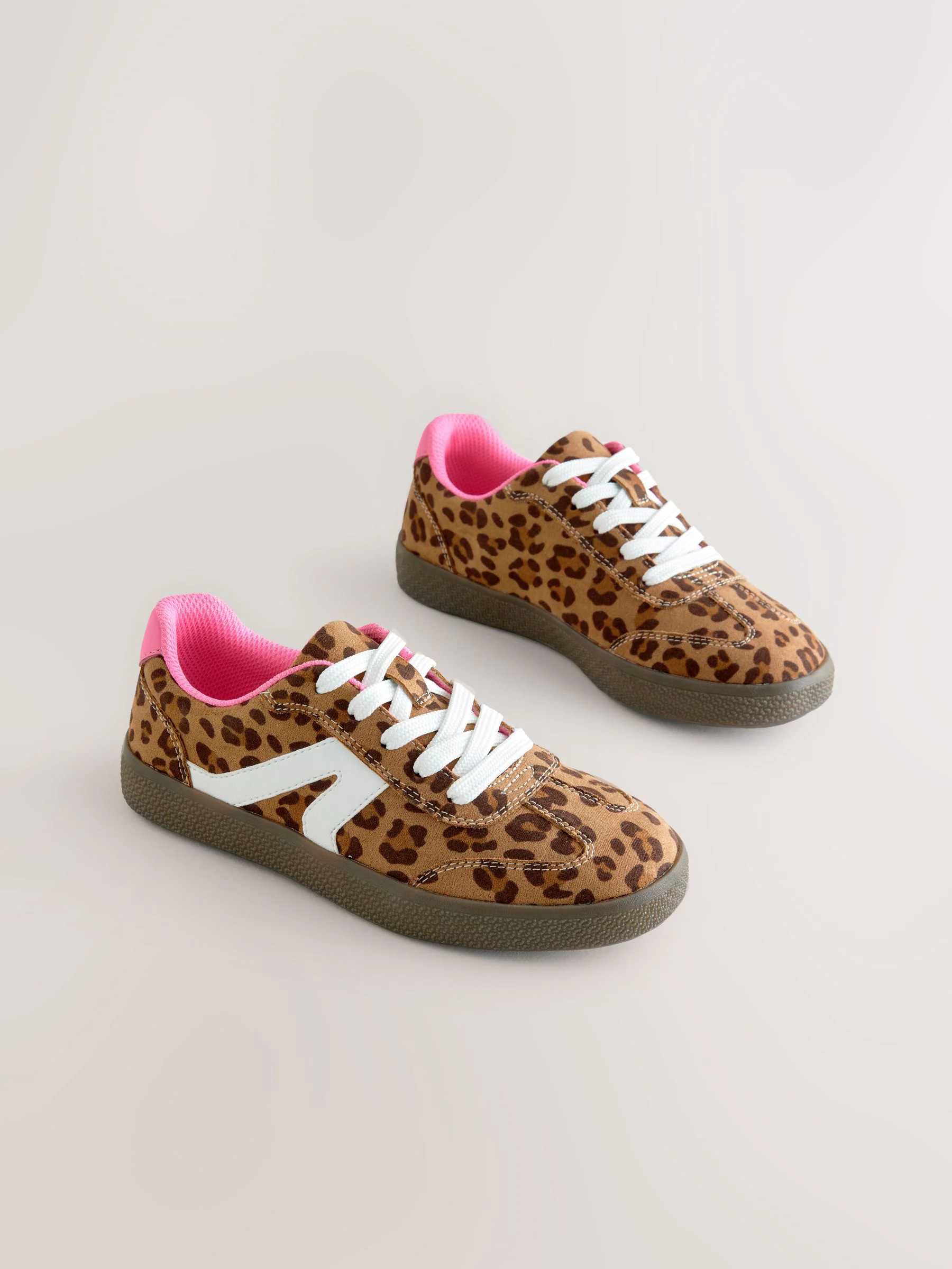 Buy Leopard Print Lace-Up Lifestyle Trainers from Next Ireland | Next EU