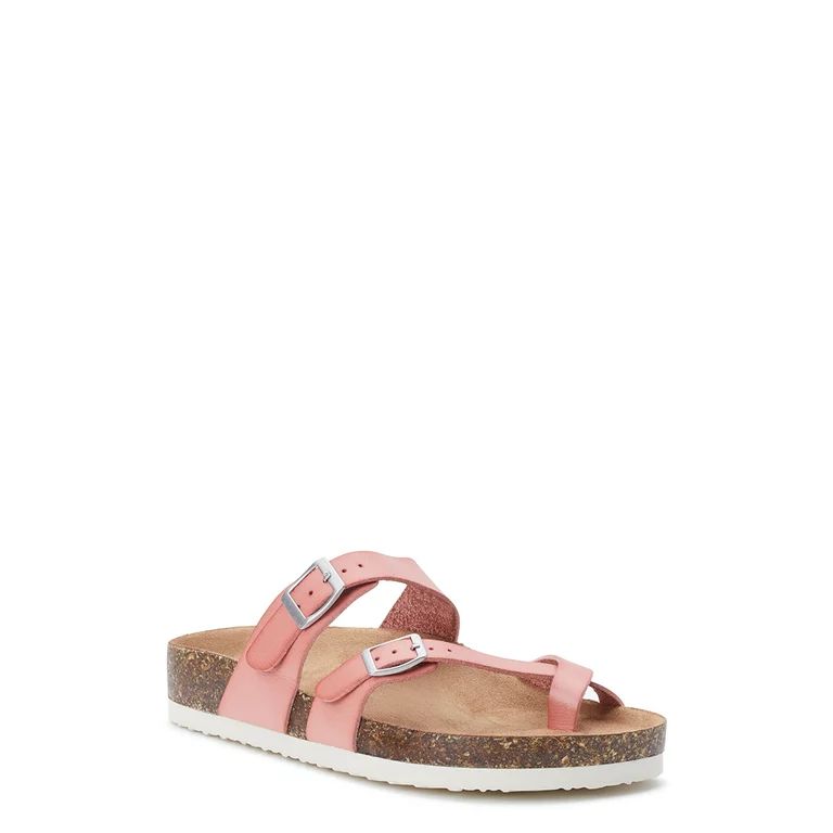 Time and Tru Women's Footbed Thong Sandals | Walmart (US)