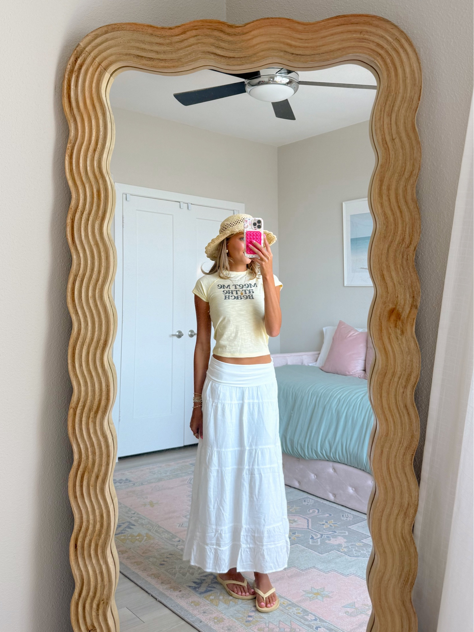 the cutest spring outfit idea from Hollister! love this baby tee and the fold over skirt 💕🌸 

#LTKootd