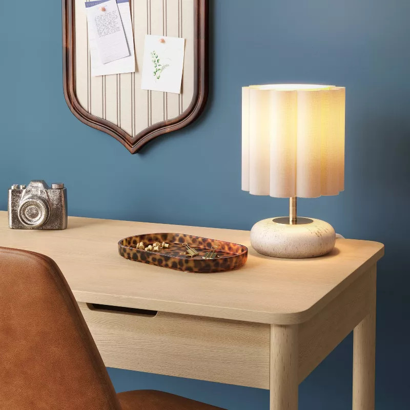 Mini Faux Wood Lamp White - Room Essentials™ | Target