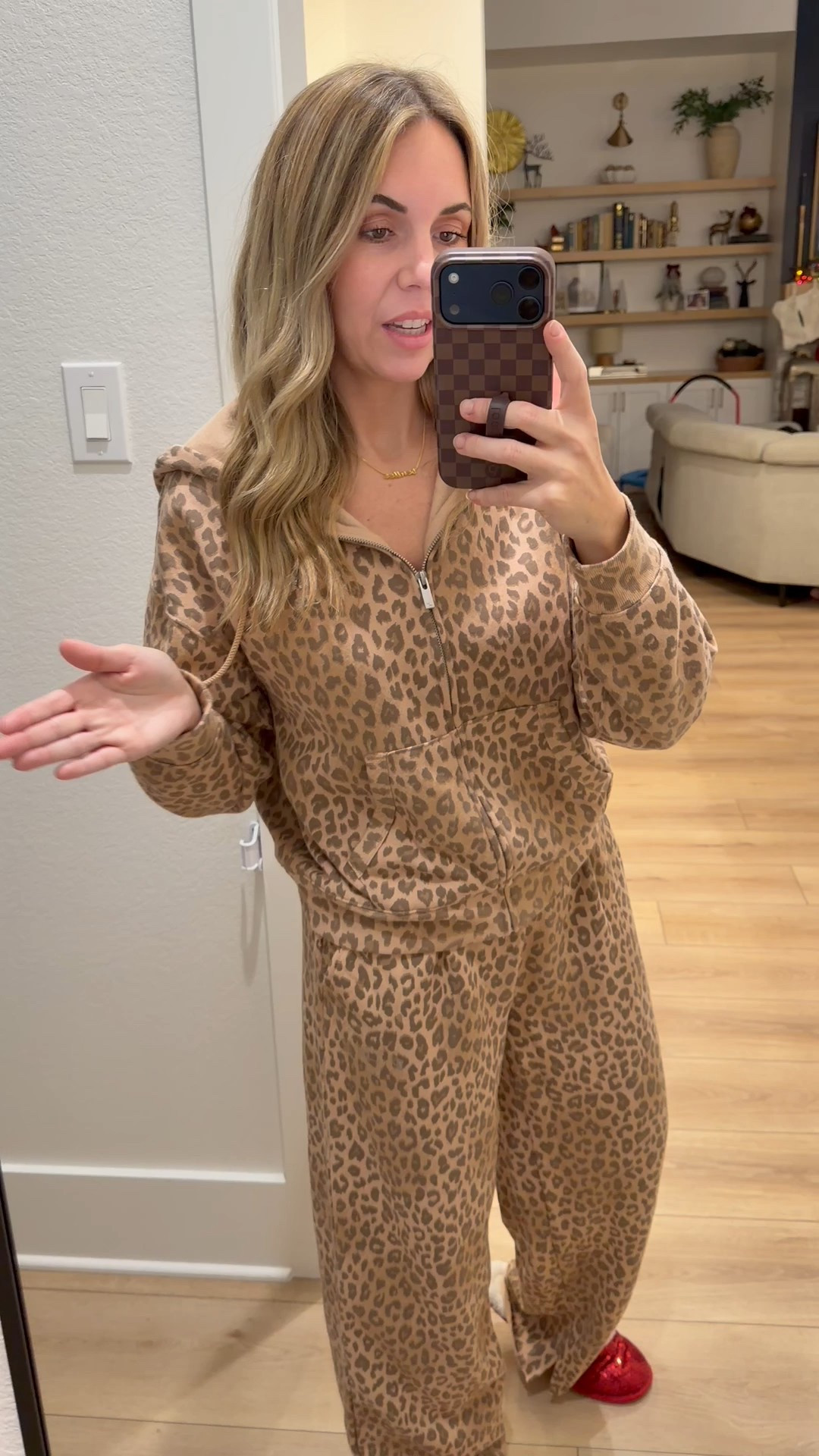 Wearing my true size small in both . This leopard fleece set is just so soft and cozy! Victoria’s Secret PINK hoodie and wide leg sweats. Teen gift idea. 

#LTKGiftGuide #LTKmomlife #LTKootd