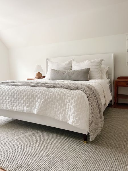 Amazon furniture, upholstered bed, Pottery Barm quilt, bedding, blanket 

#LTKhome #LTKstyletip