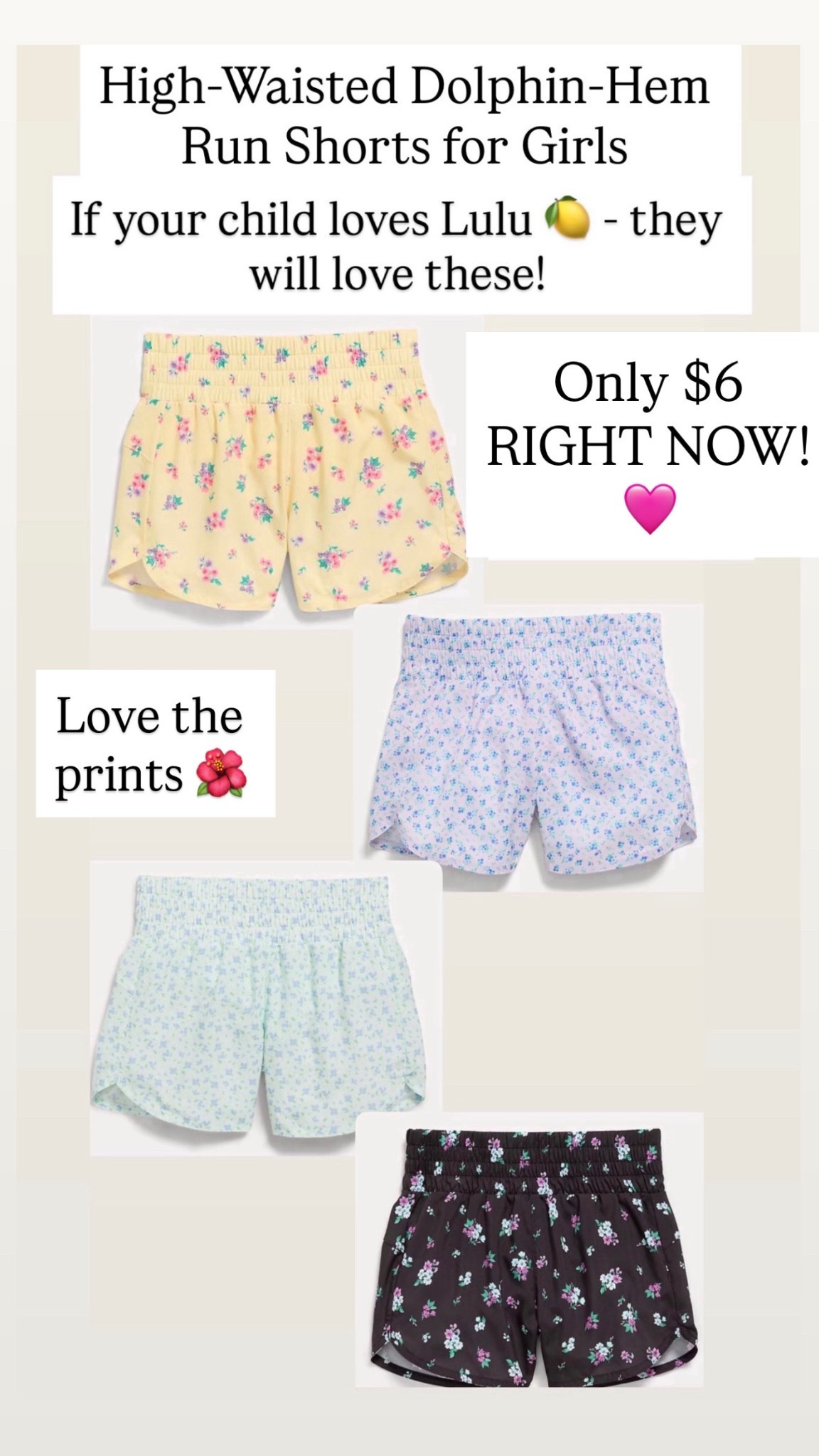 High-waisted running shorts for girls are $6 from $12!!! 

#LTKActive #LTKKids