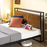 ZINUS Suzanne Bamboo and Metal Platform Bed Frame with Headboard Shelf and USB Ports / No Box Spring | Amazon (US)