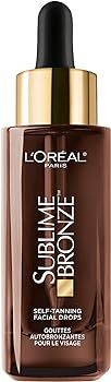 L'Oreal Paris Sublime Bronze Facial Self Tanning Drops with Hyaluronic Acid, Self Tanner for a Gr... | Amazon (US)