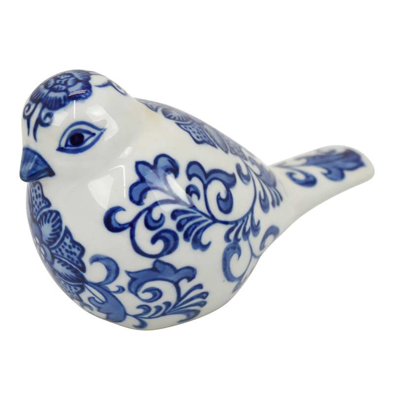 Blue Porcelain Bird, 6.8" | At Home