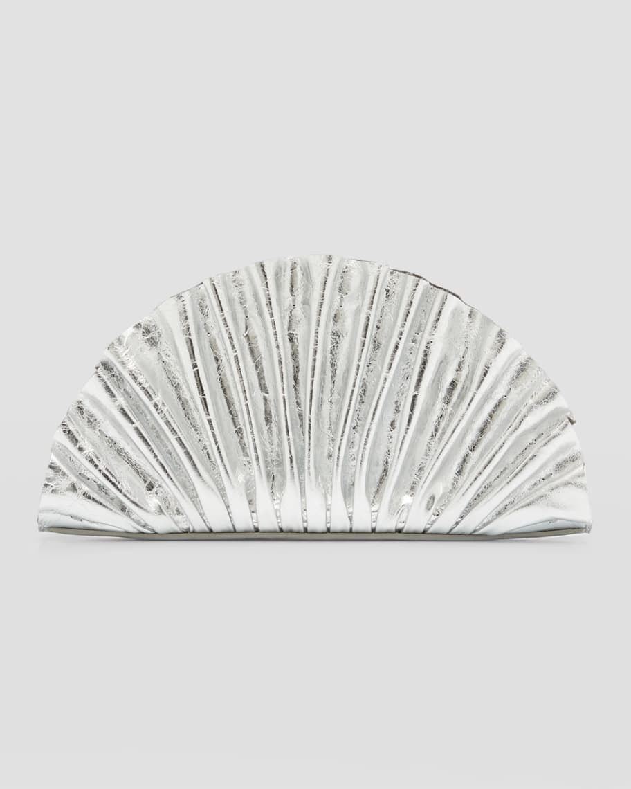 Cult Gaia Nala Mini Shell Metallic Clutch Bag | Neiman Marcus
