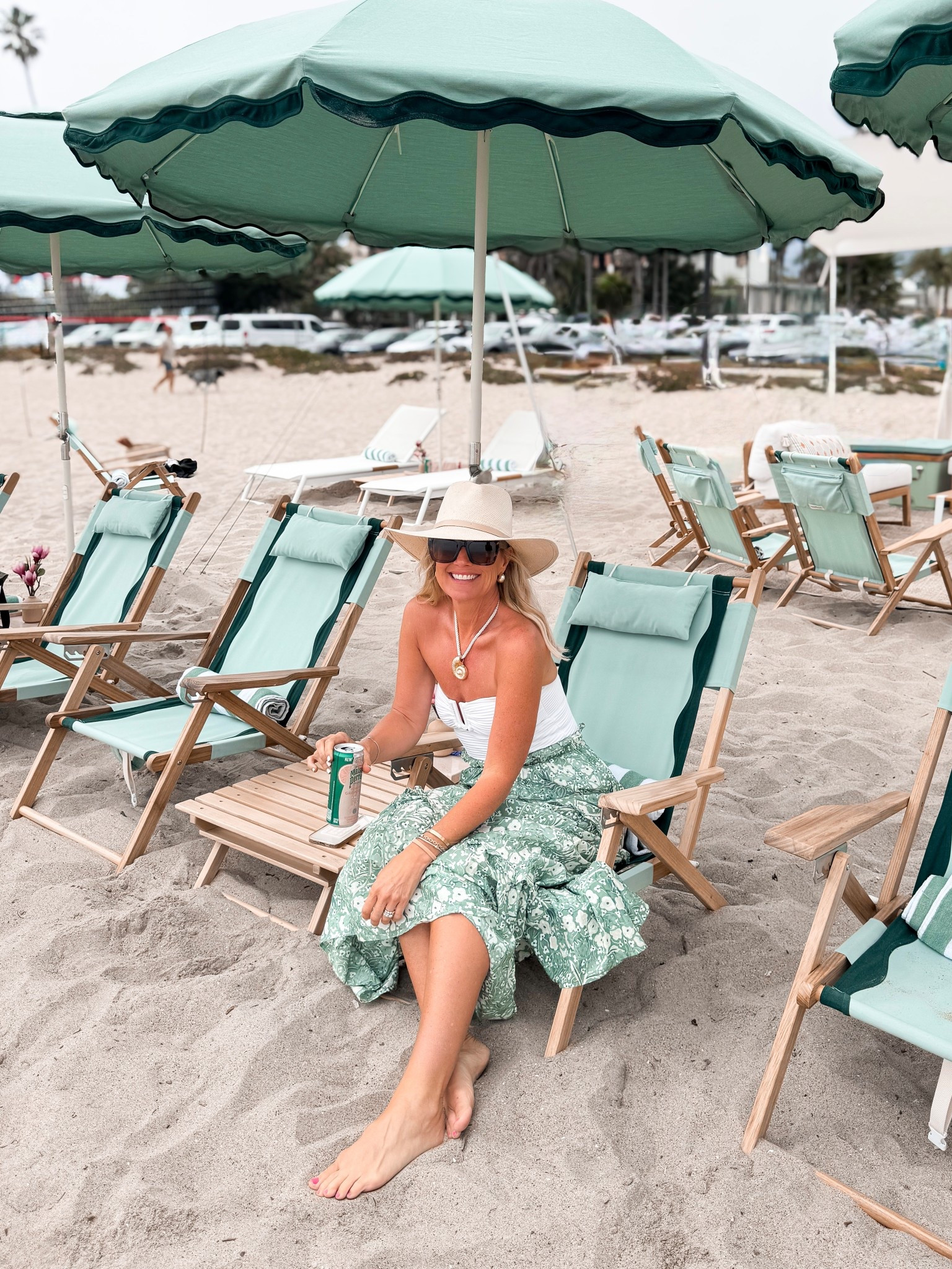 Beach day at The Barbara 💚

Wearing a 6 swim & xs skirt 

#LTKOver40 #LTKSwim #LTKFindsUnder100