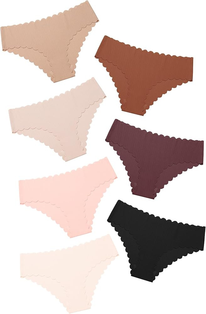 DEANGELMON Womens Seamless Bikinis Underwear Invisible No Show Panties Hipster Stretch Cheeky Mul... | Amazon (US)