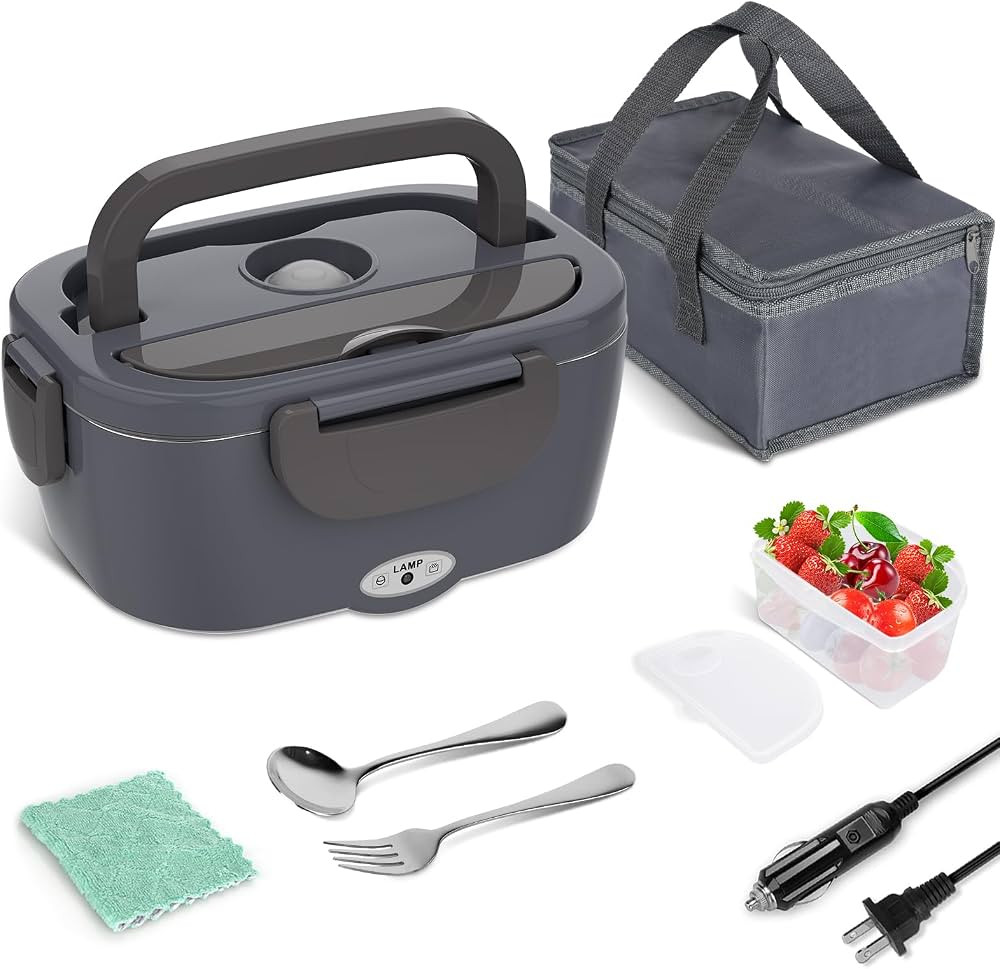 Carsolt Electric Lunch Box Food Heater 3 in 1 Portable Warmer Leakproof Heated Box for Adults, 12... | Amazon (US)