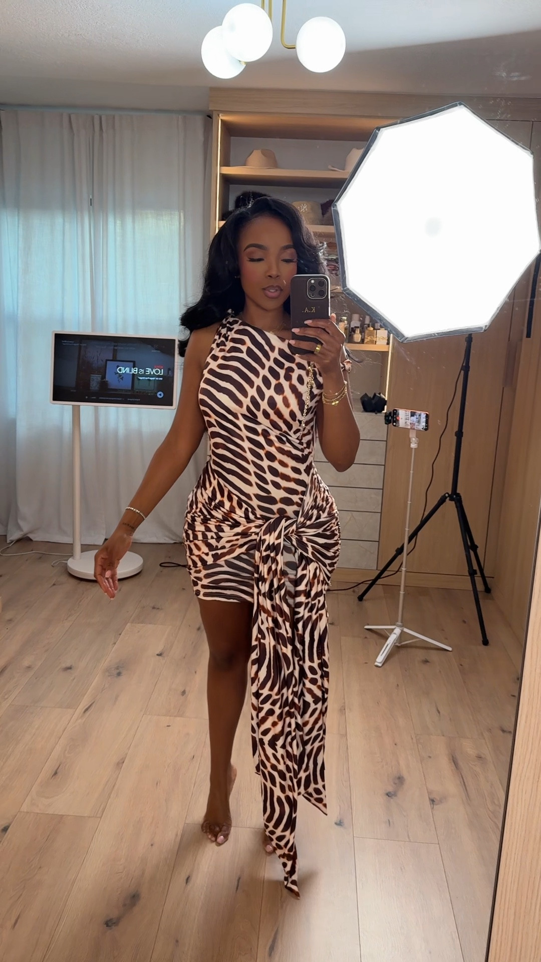 Bold, sculpted, and unapologetically statement 🐆 This zebra-print mini dress with the dramatic side drape is that instant head-turner piece. The ruching hugs in all the right places while the asymmetrical tie detail adds movement and shape. It’s one of those dresses that does all the styling for you — and because you can wear it for multiple occasions, the cost per wear keeps dropping.

Pair it with strappy heels for date night outfits, sleek sandals for vacation dinners, or layer with a blazer for an elevated dinner look. Animal print never really goes out of style — it just evolves.

Perfect for: girls’ night, birthday dinners, vacation evenings, cocktail events, rooftop drinks, or statement date nights.

Tap to get details and favorite to recreate later.

📏 Sizing:
Wearing size Small  
Height 5’4” · 140 lbs · 36D · 27” waist · 40” hips

This post includes zebra print dress outfit inspiration, animal print mini dress styling, date night outfits women, statement bodycon dresses, vacation dinner looks, bold evening outfits, ruched dress trend, and capsule wardrobe event pieces styled multiple ways.

Follow me on Instagram and YouTube @kirasfashionfinds