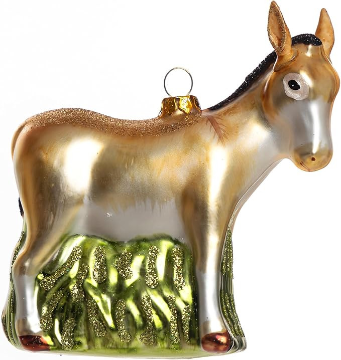 2pcs Blown Glass Donkey Ornaments for Christmas Tree | Amazon (US)