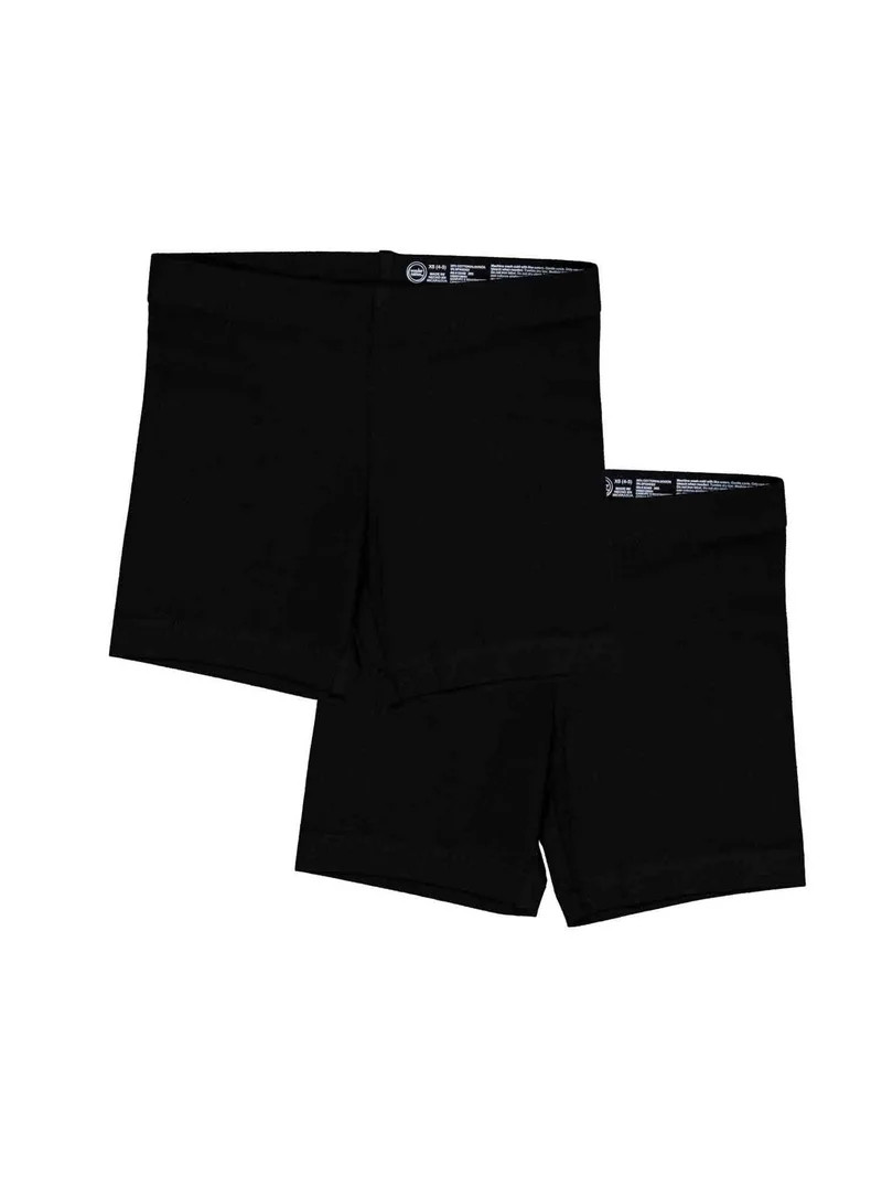 Wonder Nation Girls Bike Short, 2-Pack, Sizes 4-18 & Plus | Walmart (US)