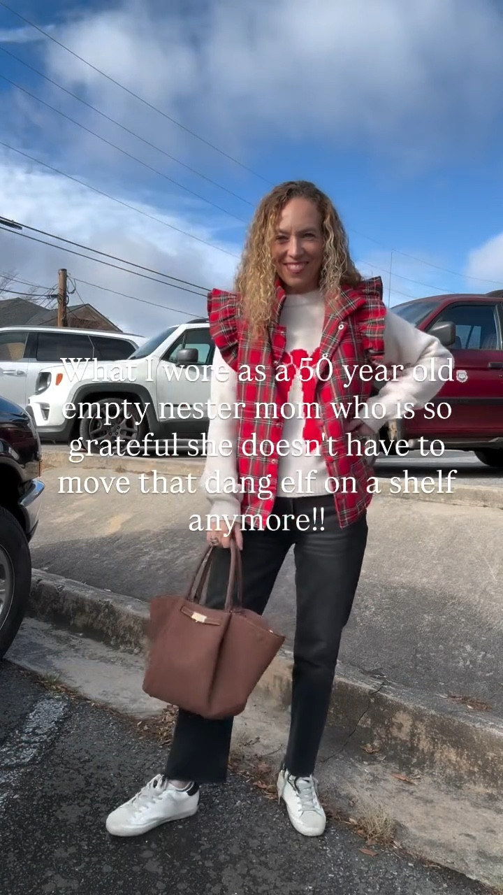 List of things I'm so glad I don’t have to do anymore as an empty nester mom with college age kids:

1. I don’t have to remember to move that dang elf on a shelf!!!
2. I don’t have to remember which wrapping paper is supposed to be Santa's and which is supposed to be mine
3.  I don’t have to stay up late at night after kids go to bed to put together toys!

Don’t get me wrong, I miss when my kids were little!  But there is also joy in them being adults!!

Who else is glad they don’t have to do these things?  Comment and tell me below!!🙋🏼‍♀️🤣😊💕

And if you want the link to this super cute holiday vest and outfit, comment shop!

#midlifestyle #styleover50 #emptynesterstyle #holidayoutfit