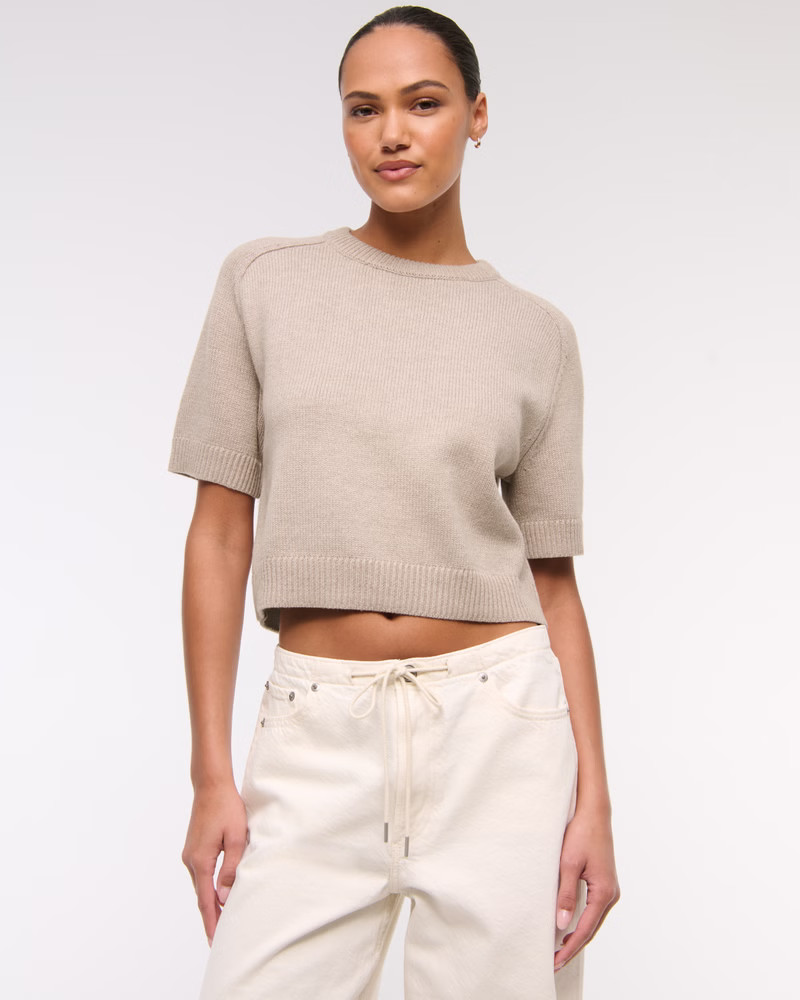 The A&F Madeline Crew Sweater Tee | Abercrombie & Fitch (US)