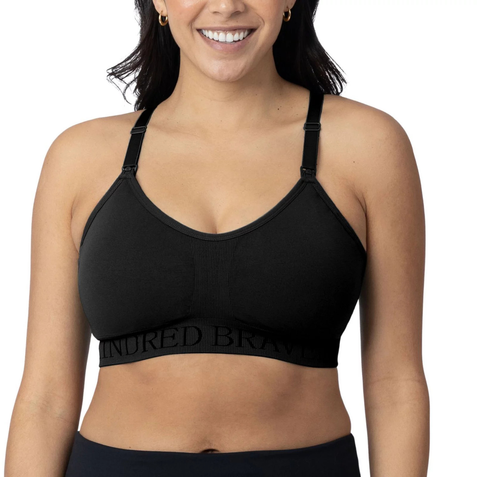 Women's Kindred Bravely Sublime® Hands-Free Pumping & Nursing Sports Bra, Size: Medium B-D, Black | Kohl's