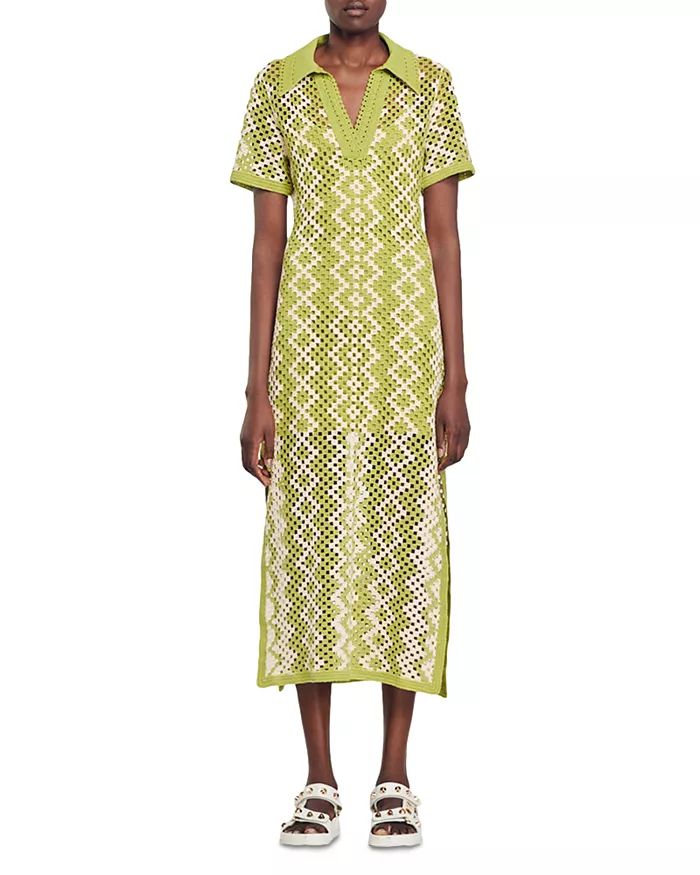 Geometric Crochet Midi Dress | Bloomingdale's (US)