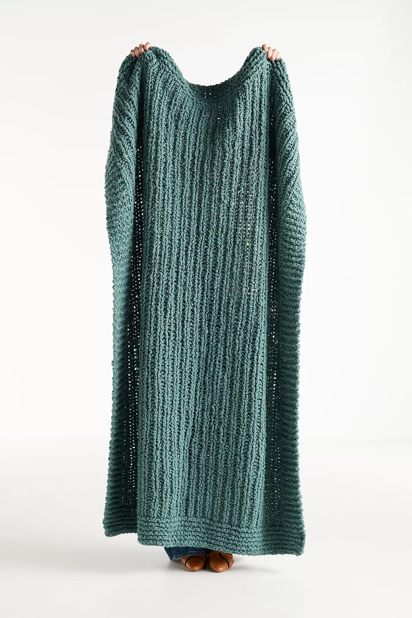 Chunky Wool Blend Throw Blanket | Anthropologie (US)