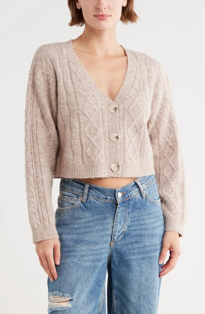 Cable Crop Cardigan | Nordstrom Rack