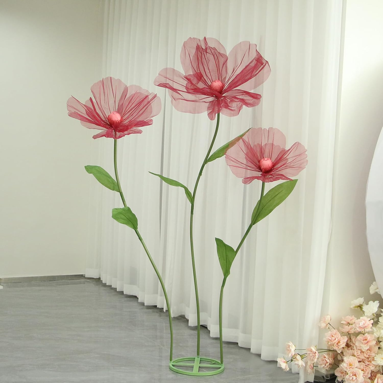 Giant Flowers for Decoration,Wedding Reception Essential Decoration,5.6 Ft Tall Artificial Silk F... | Amazon (US)