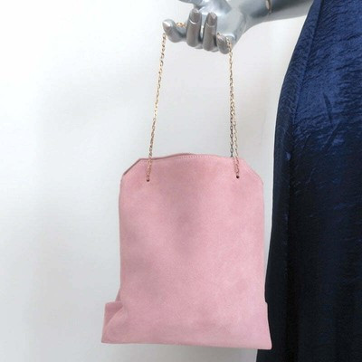 The Row Small Lunch Bag Rose Pink Suede | eBay US